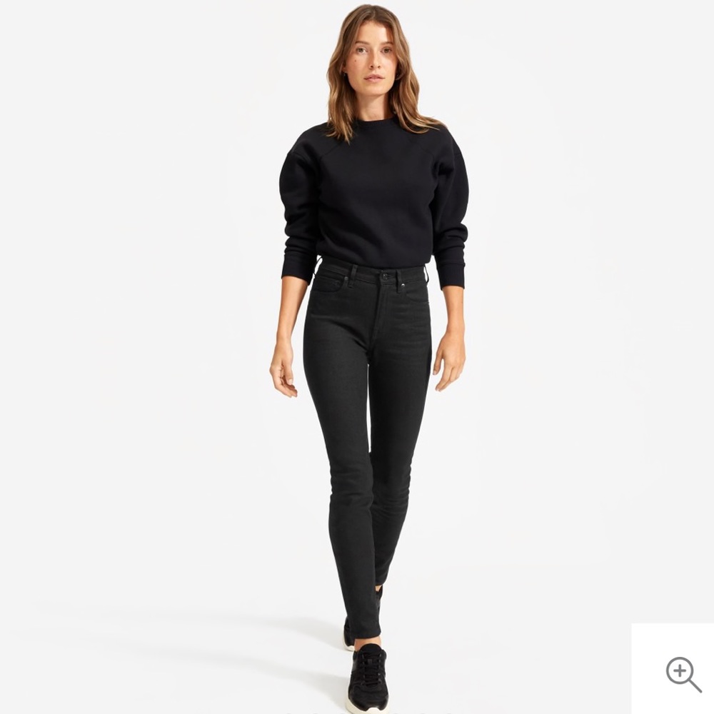 Everlane High-Rise Skinny Jean (Black)